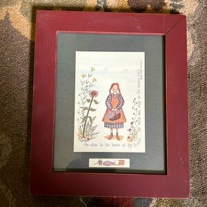 Folk art style picture. Ralph Waldo Emerson saying about friends.